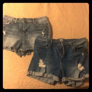 Lot of 2 size 10 denim shorts